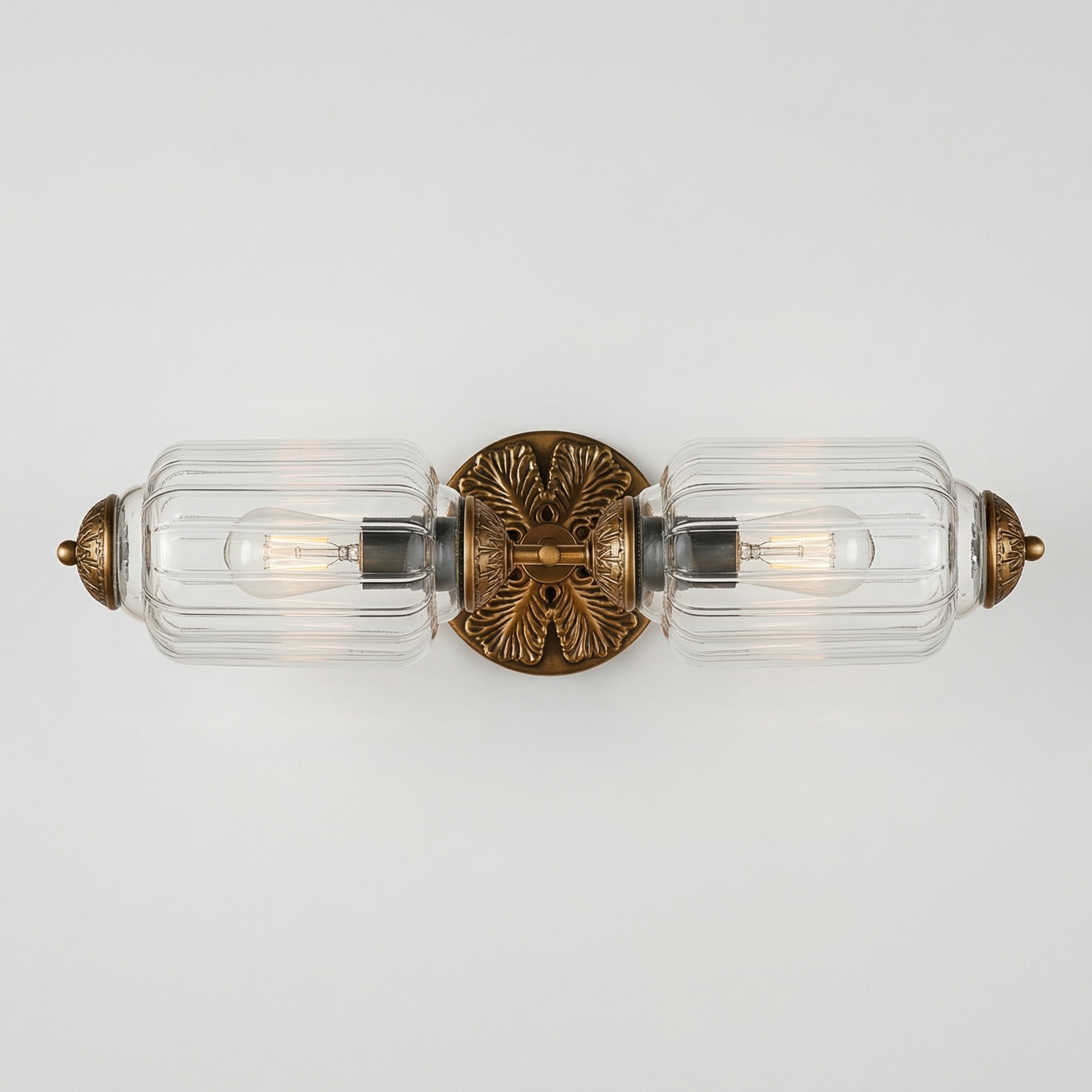 Cyrilith Vintage Art Deco Milk Glass Eloise Vanity Light