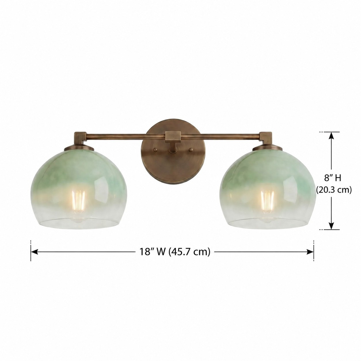 Conrad Vintage 3 Light Bellflower Glass Wall Sconce
