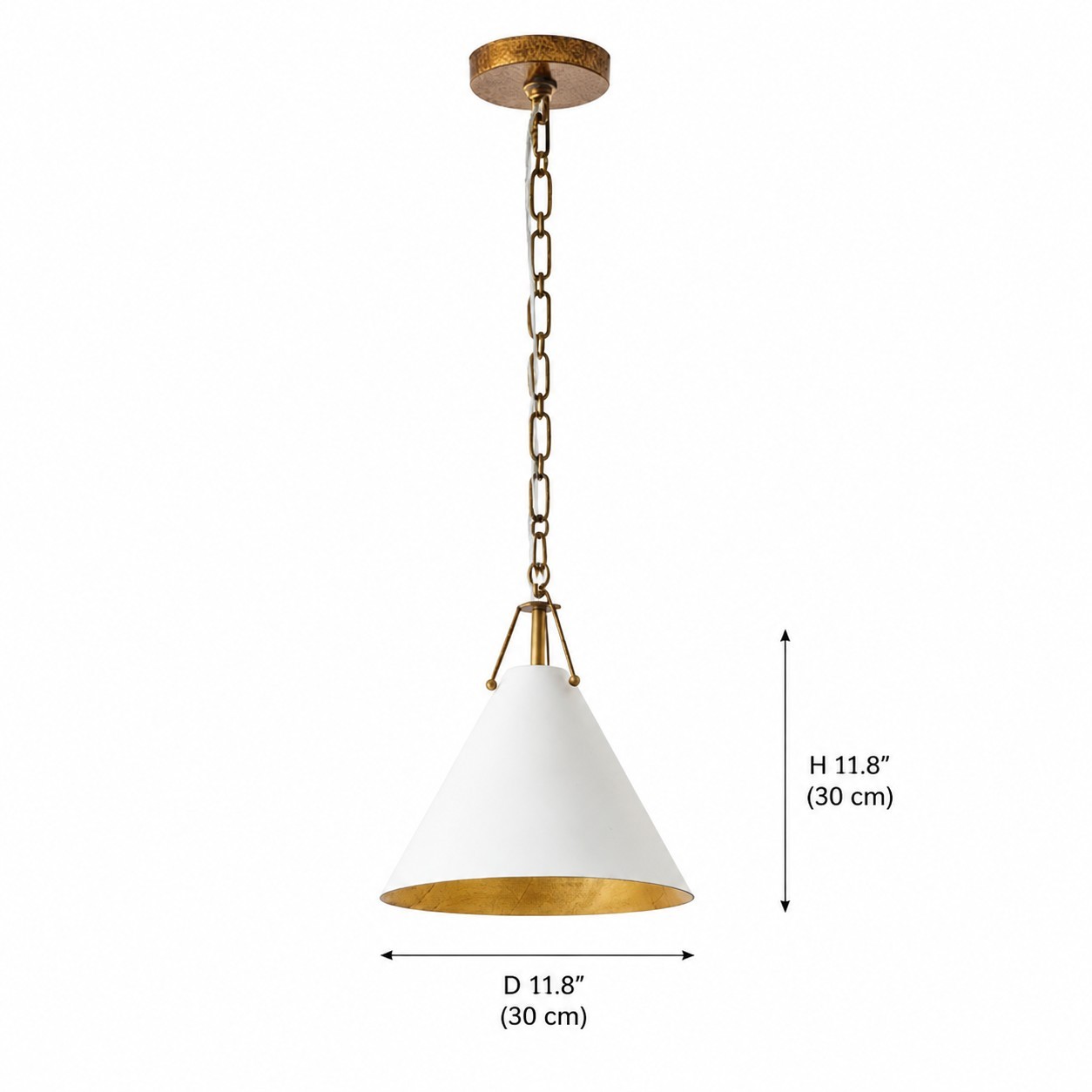 Zadie Vintage Metal Cone Pendant Light