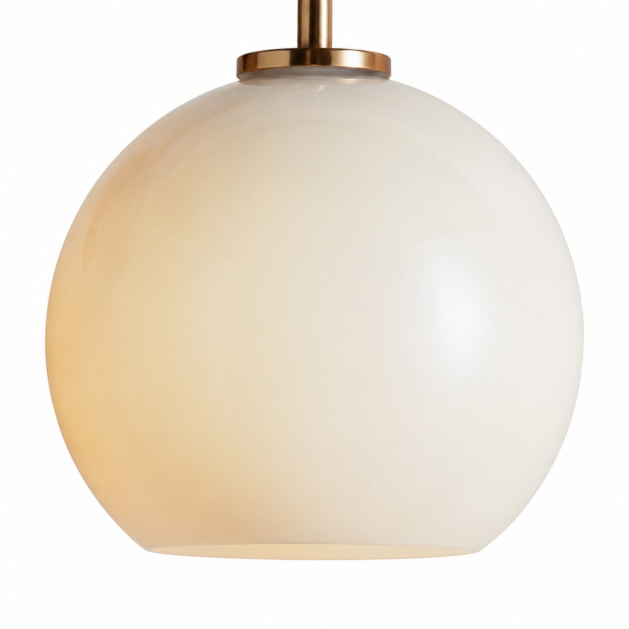 Konig Minimalist 3-Light Round Shade Brass Glass Wall Light