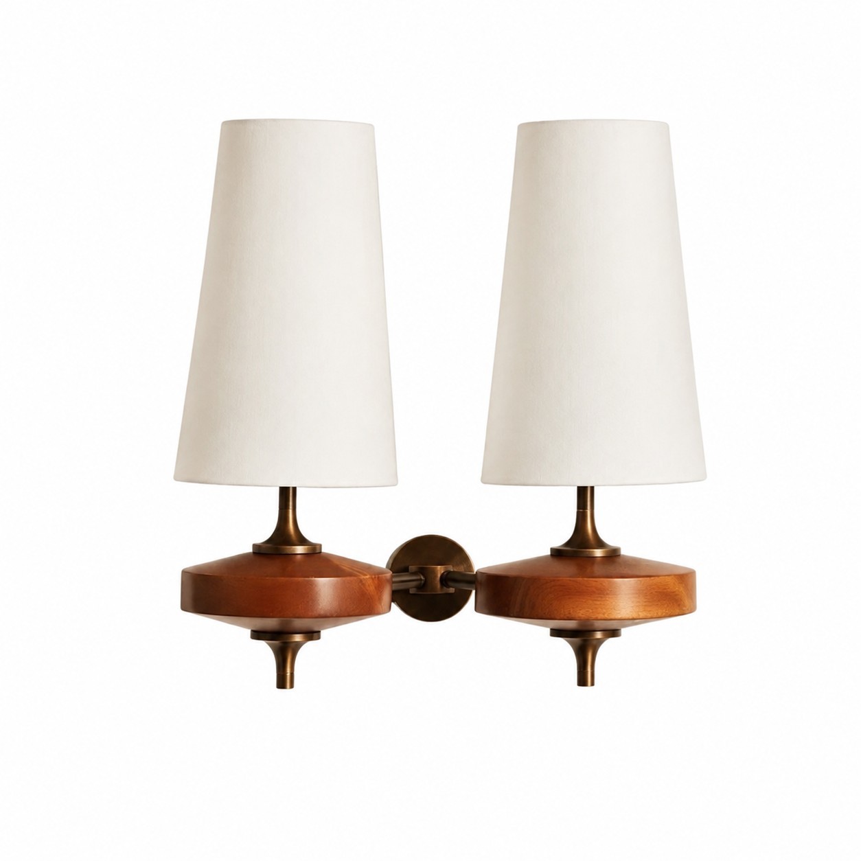 Nyxara Vintage  Fabric Tapered Shade Wall Sconce