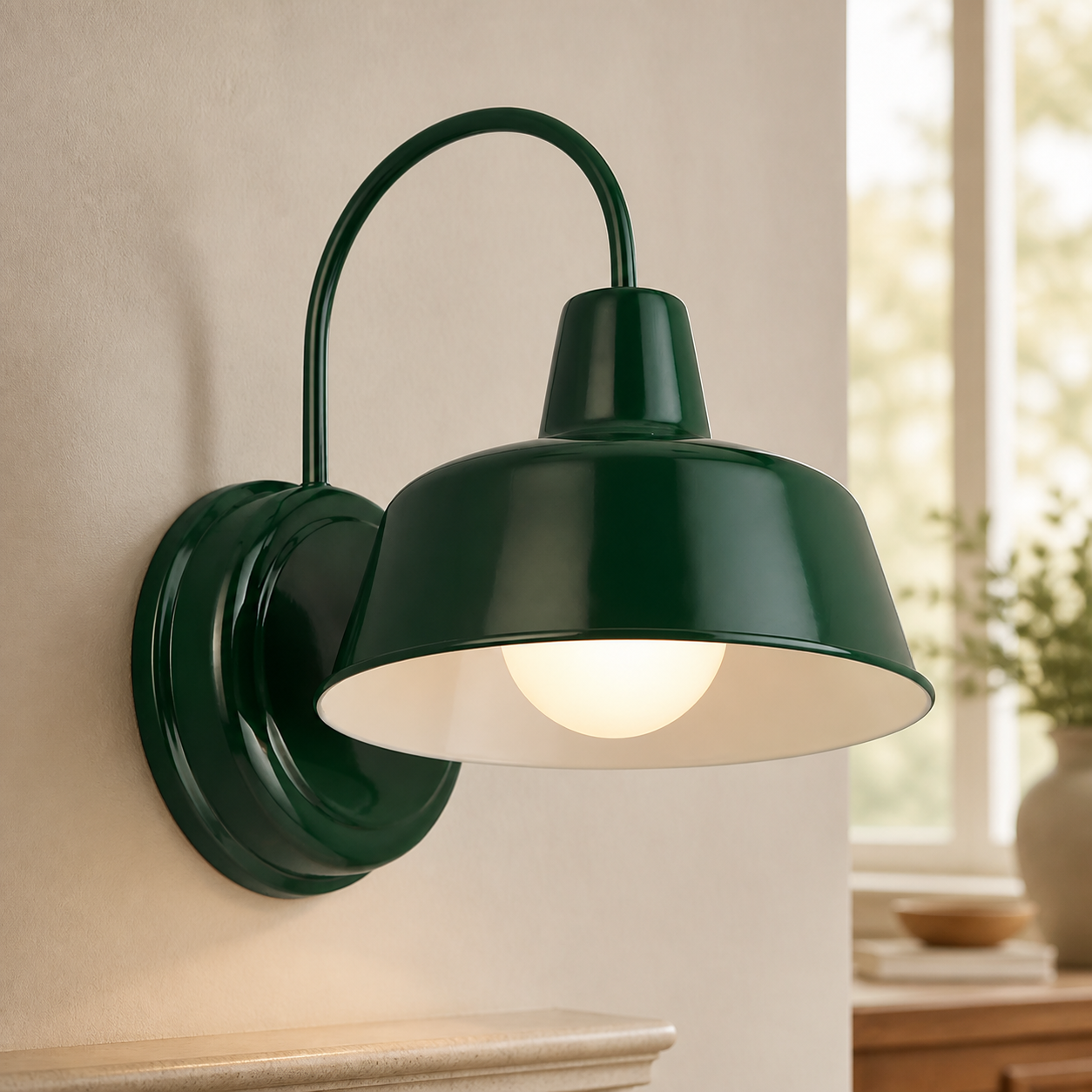 Anders Industrial Metal Dome Wall Sconce