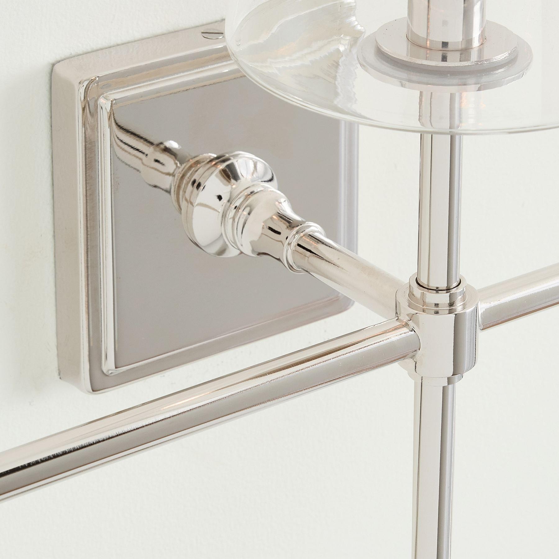 Murano Farmhouse Clear Glass Vanity Wall Sconce
