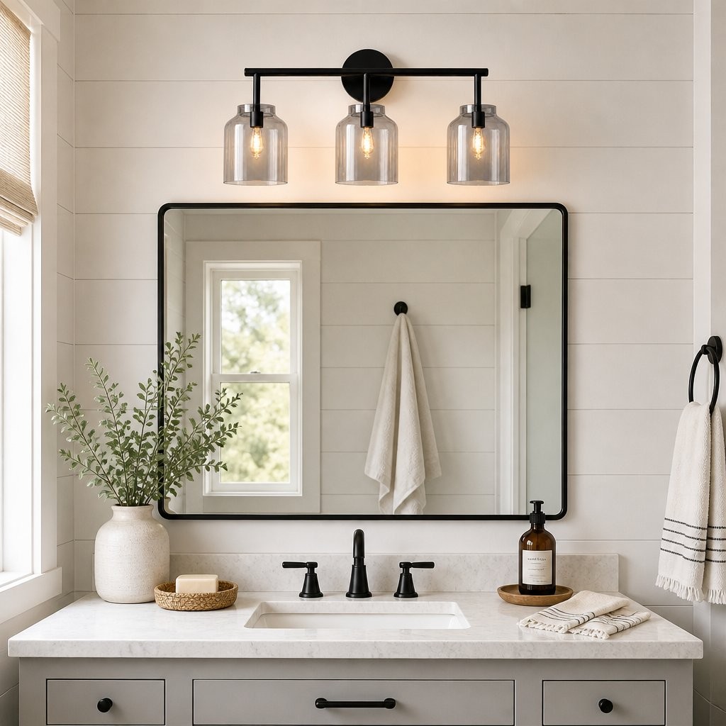 Drilon Modern 3-Light Milk Glass Bathroom Sconce