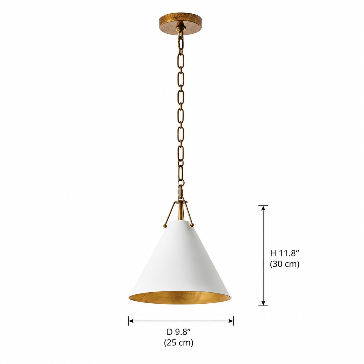 Zadie Vintage Metal Cone Pendant Light