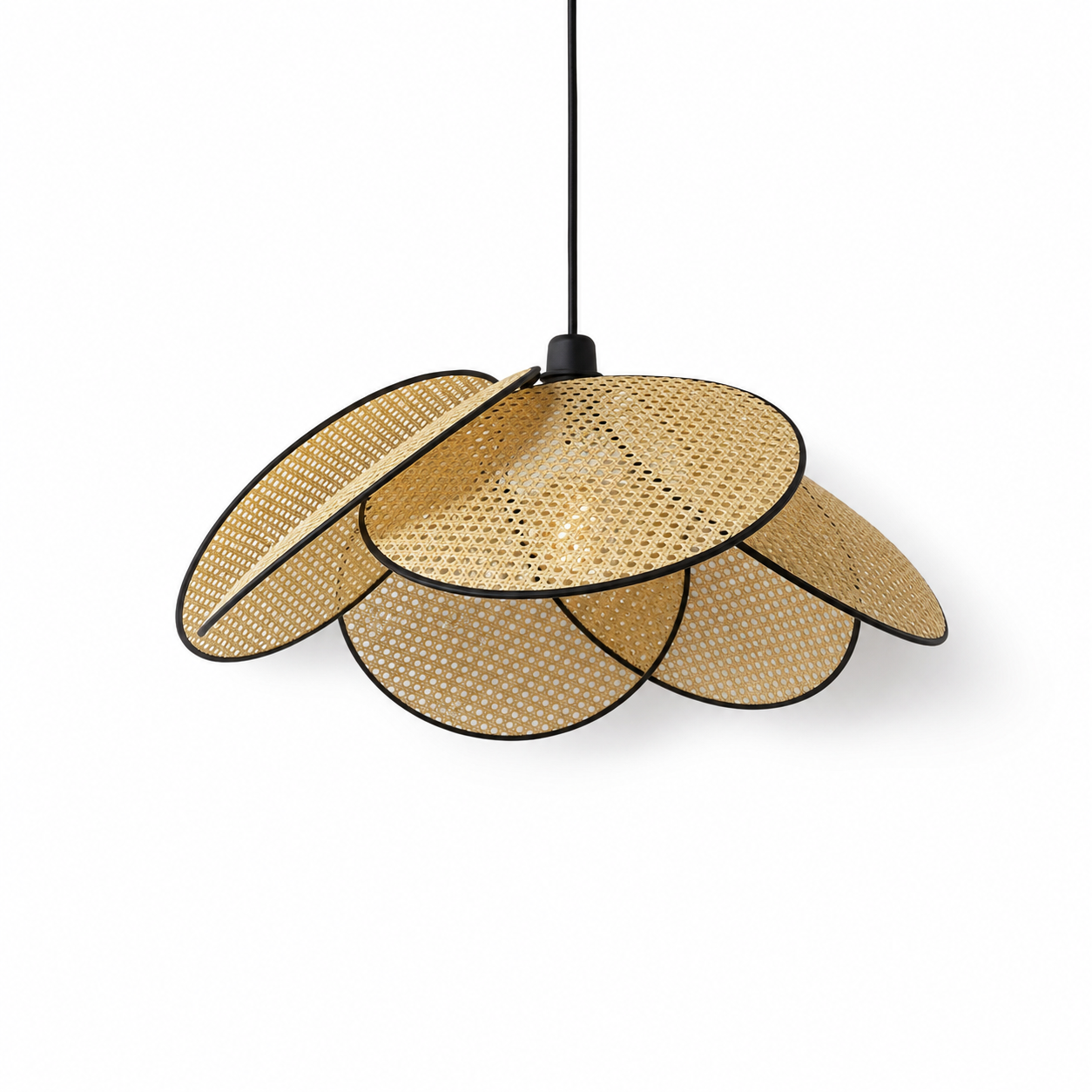 Atticus Screen Cannage Rattan Pendant Light
