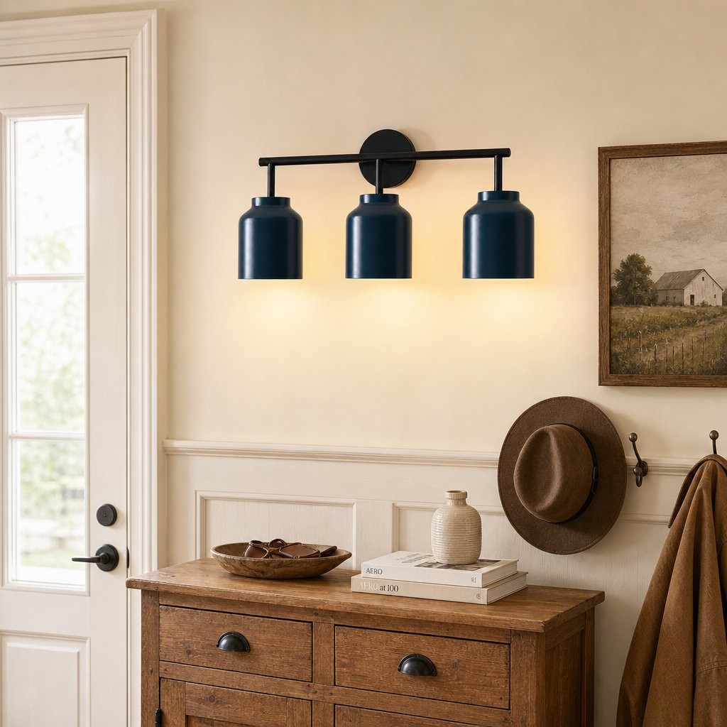 Drilon Modern 3-Light Milk Glass Bathroom Sconce