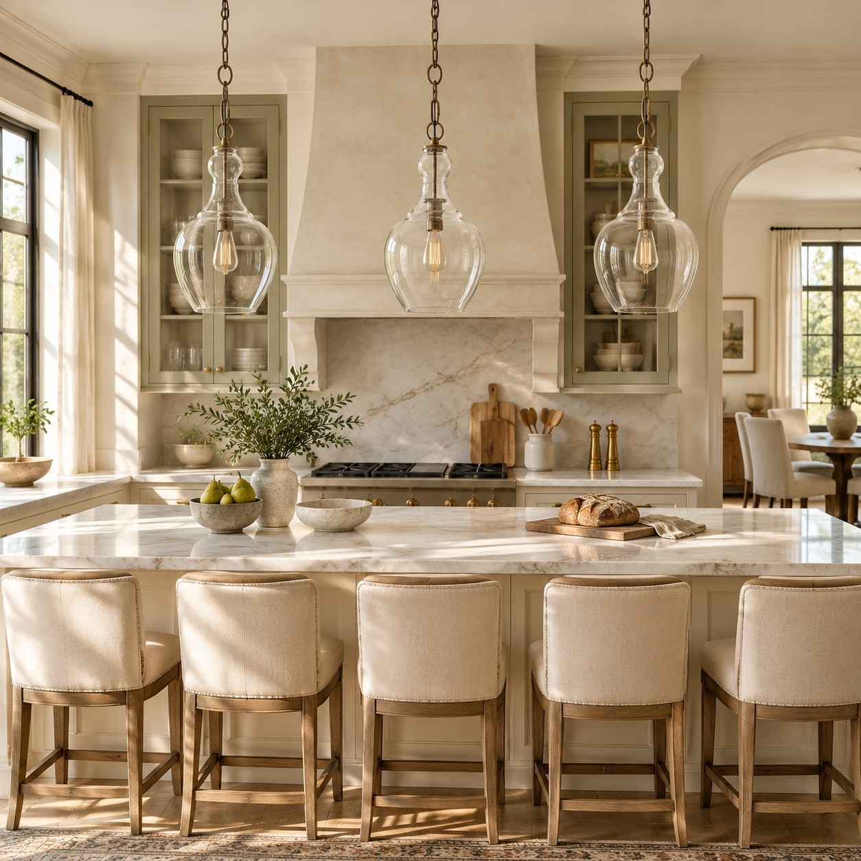 Yates Industrial Clear Glass Pendant Light