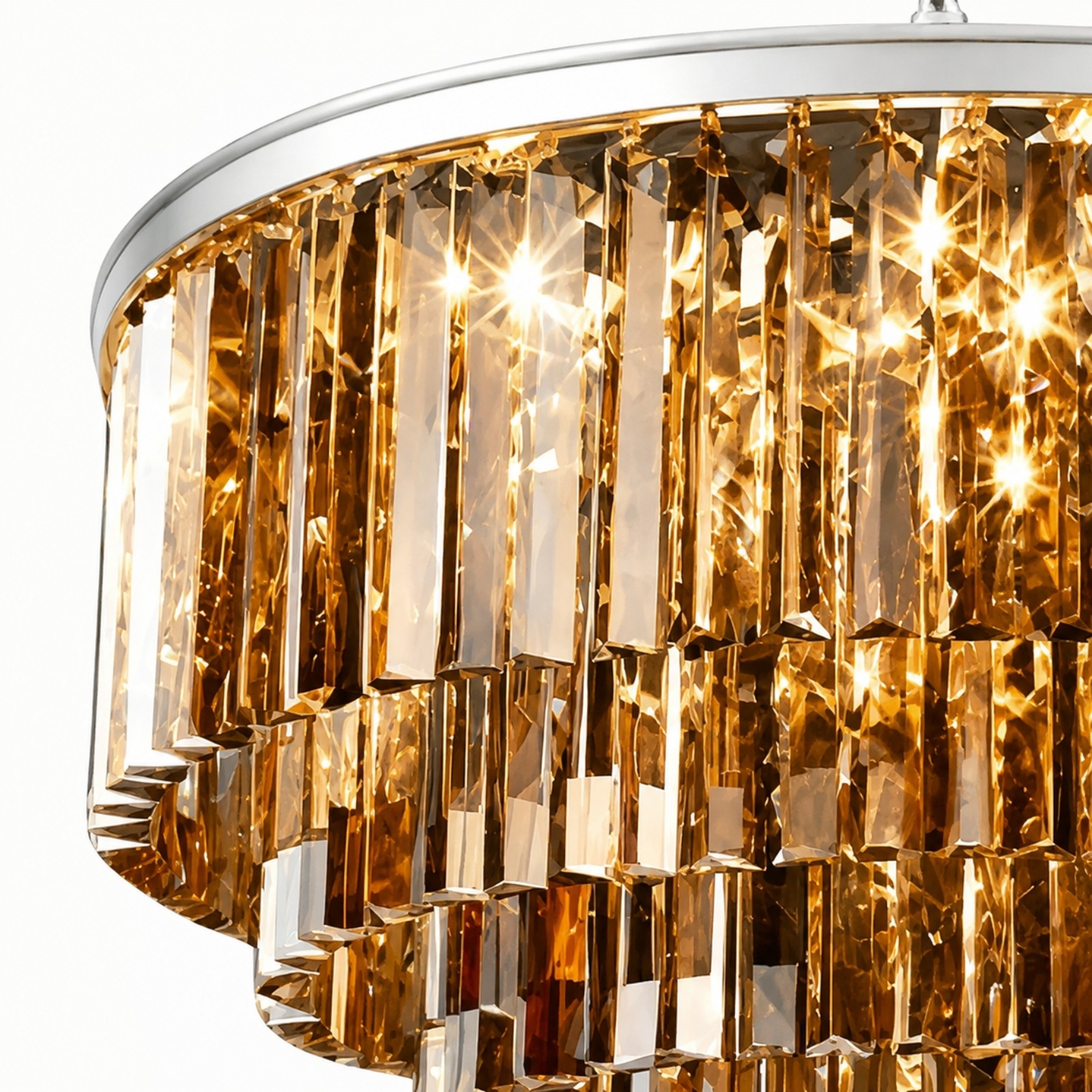Guinevere Vintage Luxury Tiered Round Crystal Chandelier