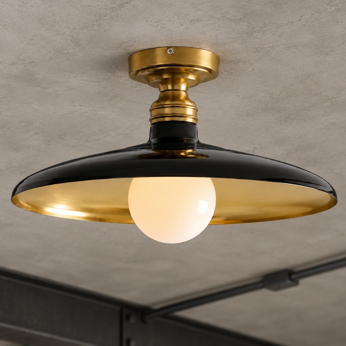 Dulcinea Farmhouse Metal Flush Mount Ceiling Light