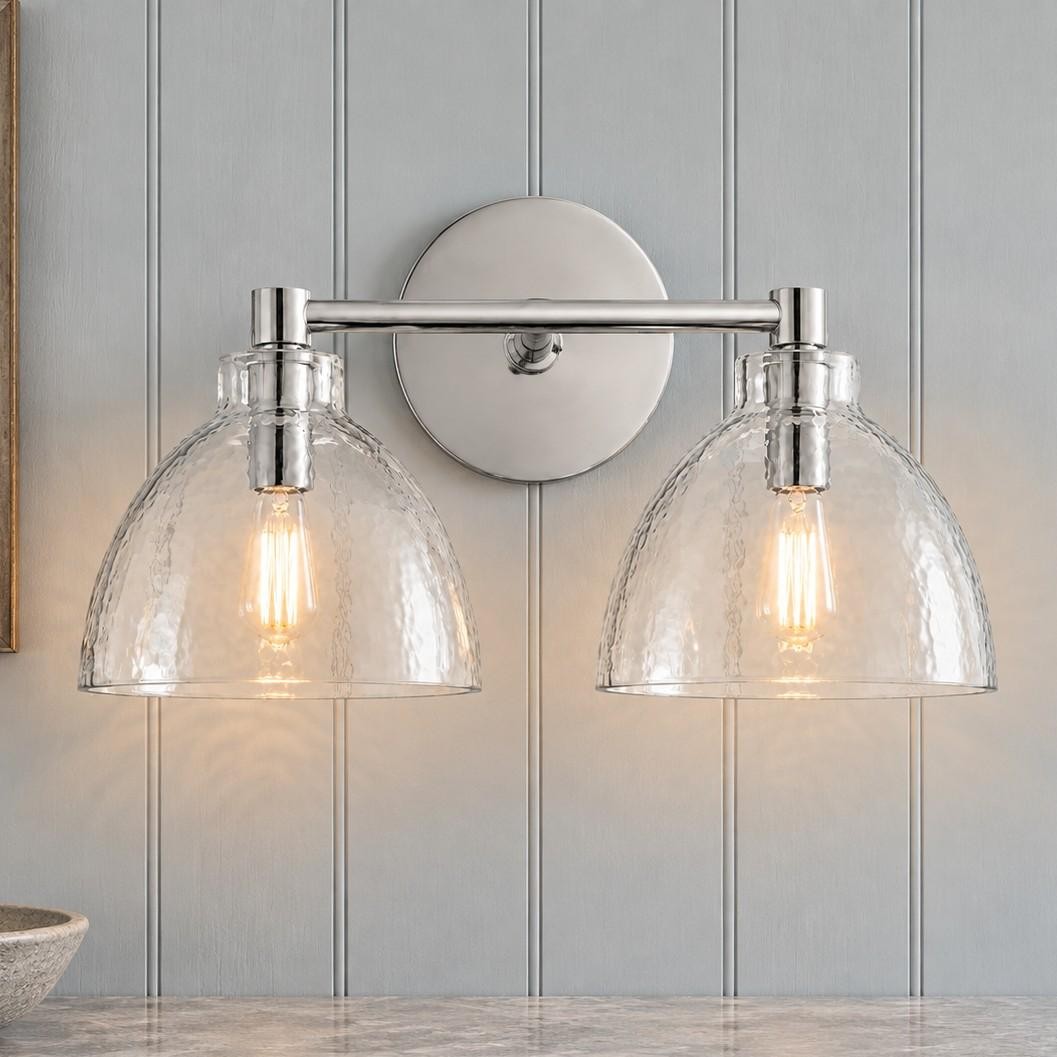 Keen Farmhouse Cooper Recycled Glass Dome Sconce