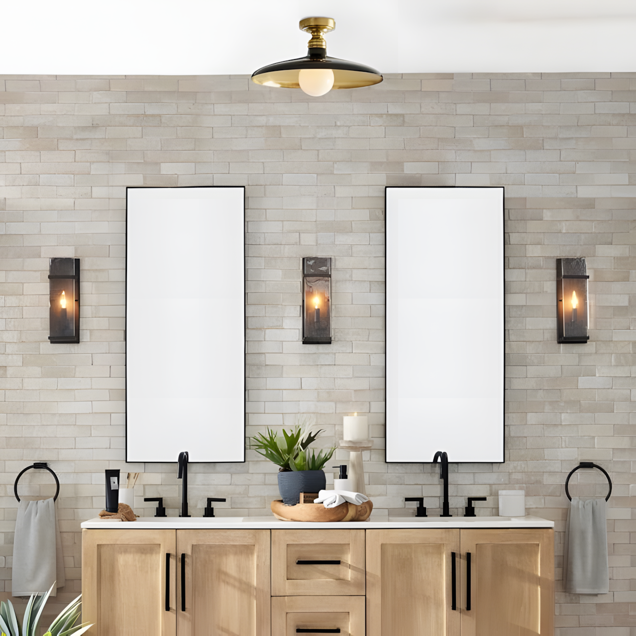 Dulcinea Farmhouse Metal Flush Mount Ceiling Light