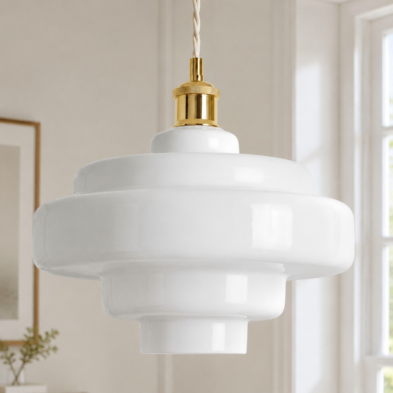 Yves Vintage Tiered Glass Pendant Light