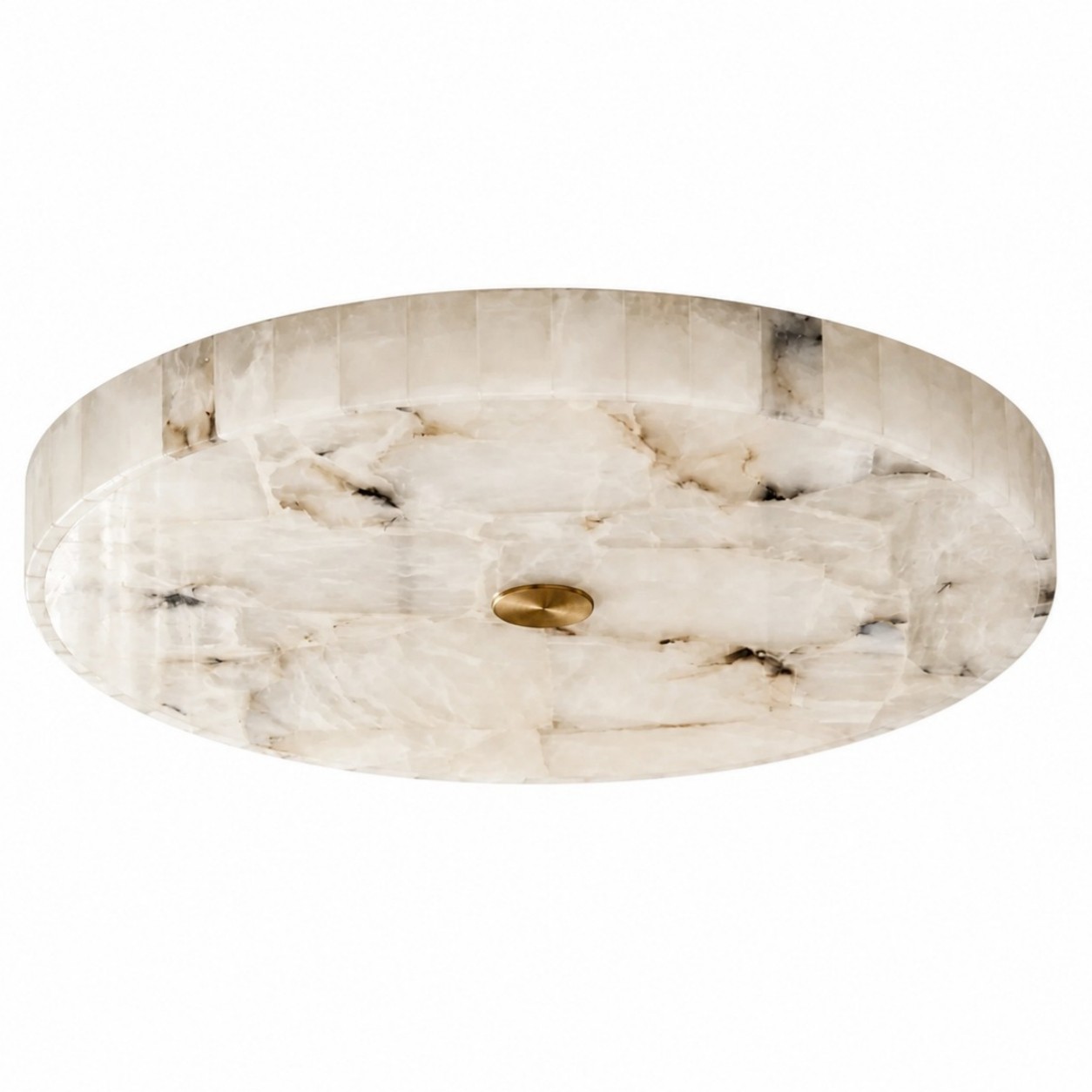Colette Modern LED Round Alabaster Ceiling Light
