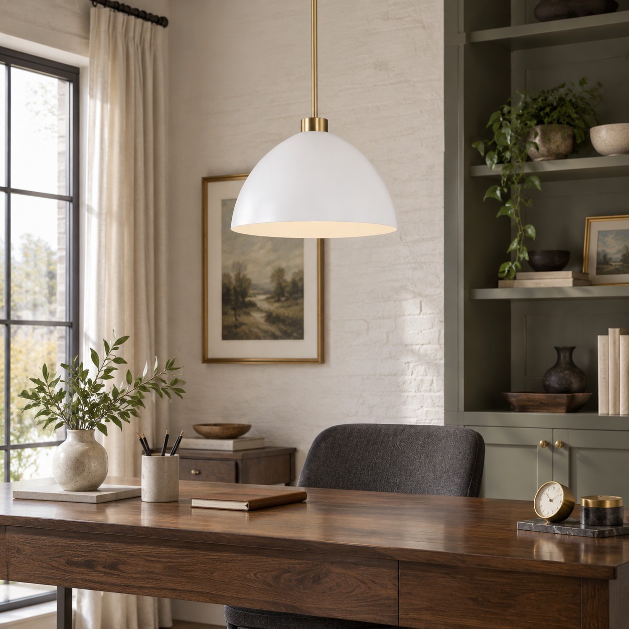 Ylarix ‎Minimalist Dome Metal Pendant Light