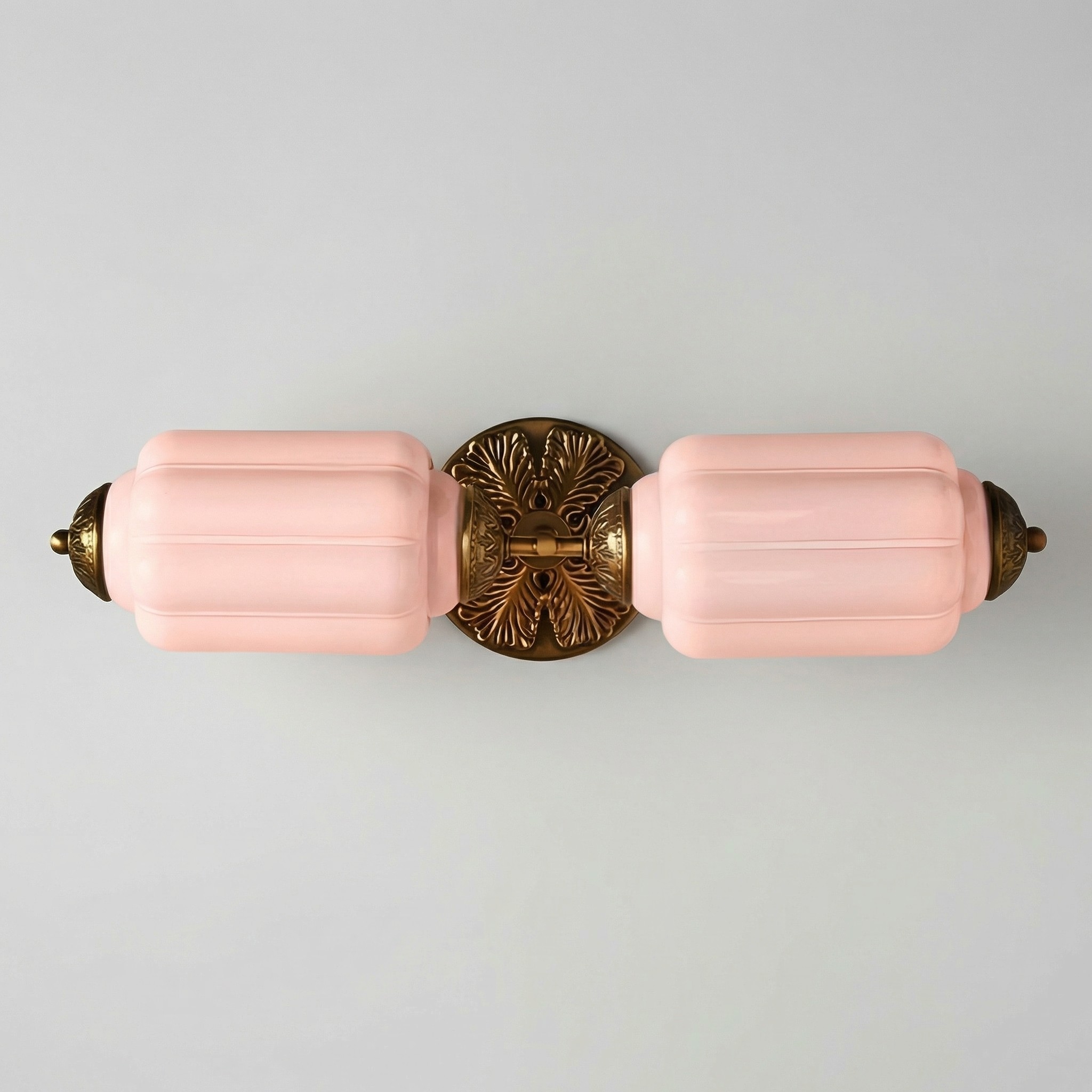 Cyrilith Vintage Art Deco Milk Glass Eloise Vanity Light