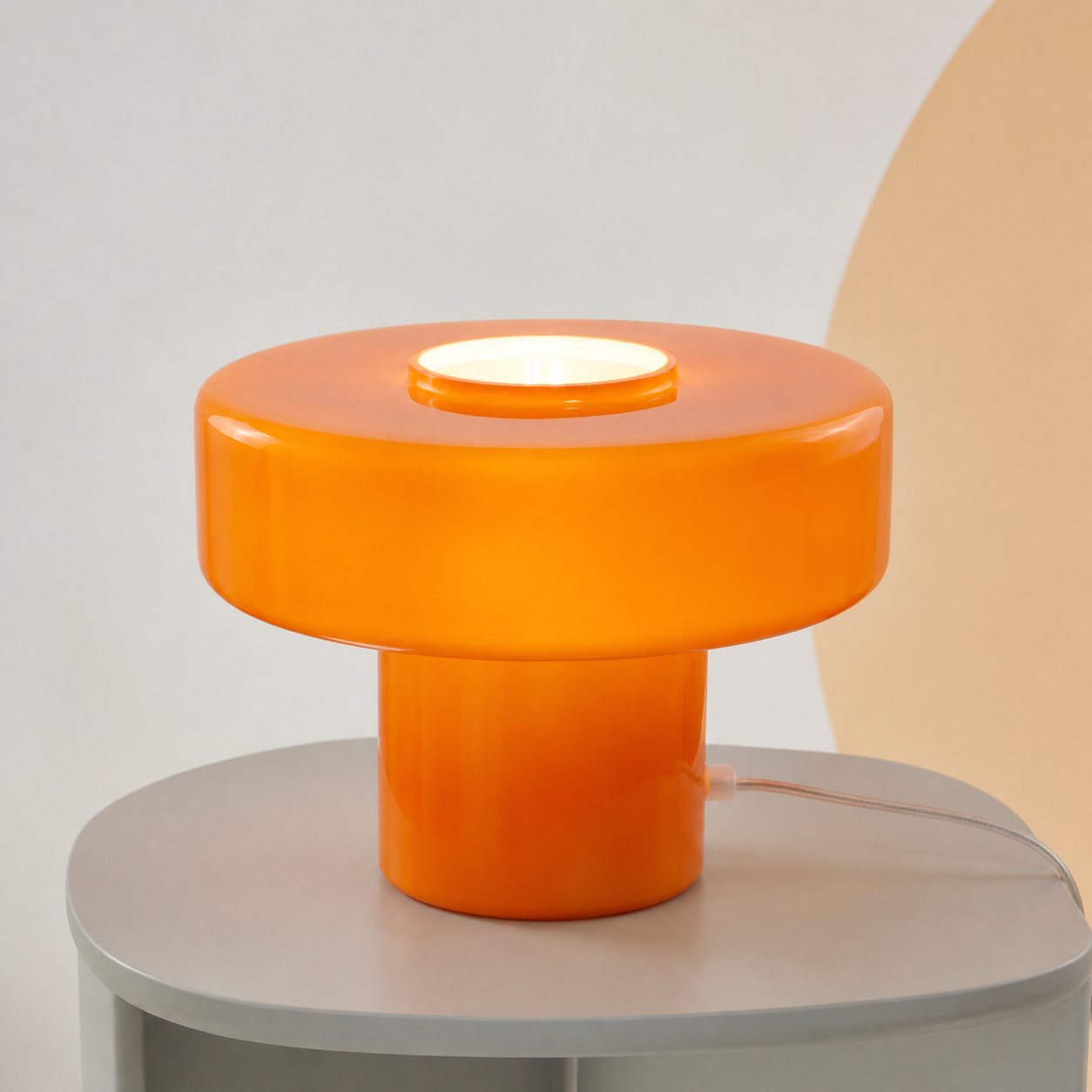 Aetheris Modern Colorful Glass Mushroom Table Lamp