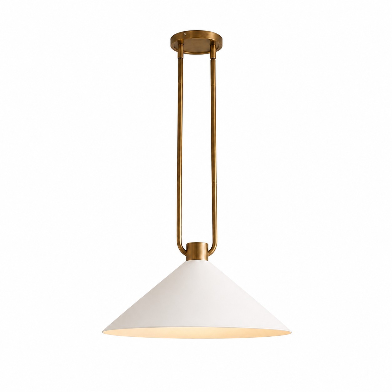 Serenoa Retro Double-Rod Metal Cone Pendant Light