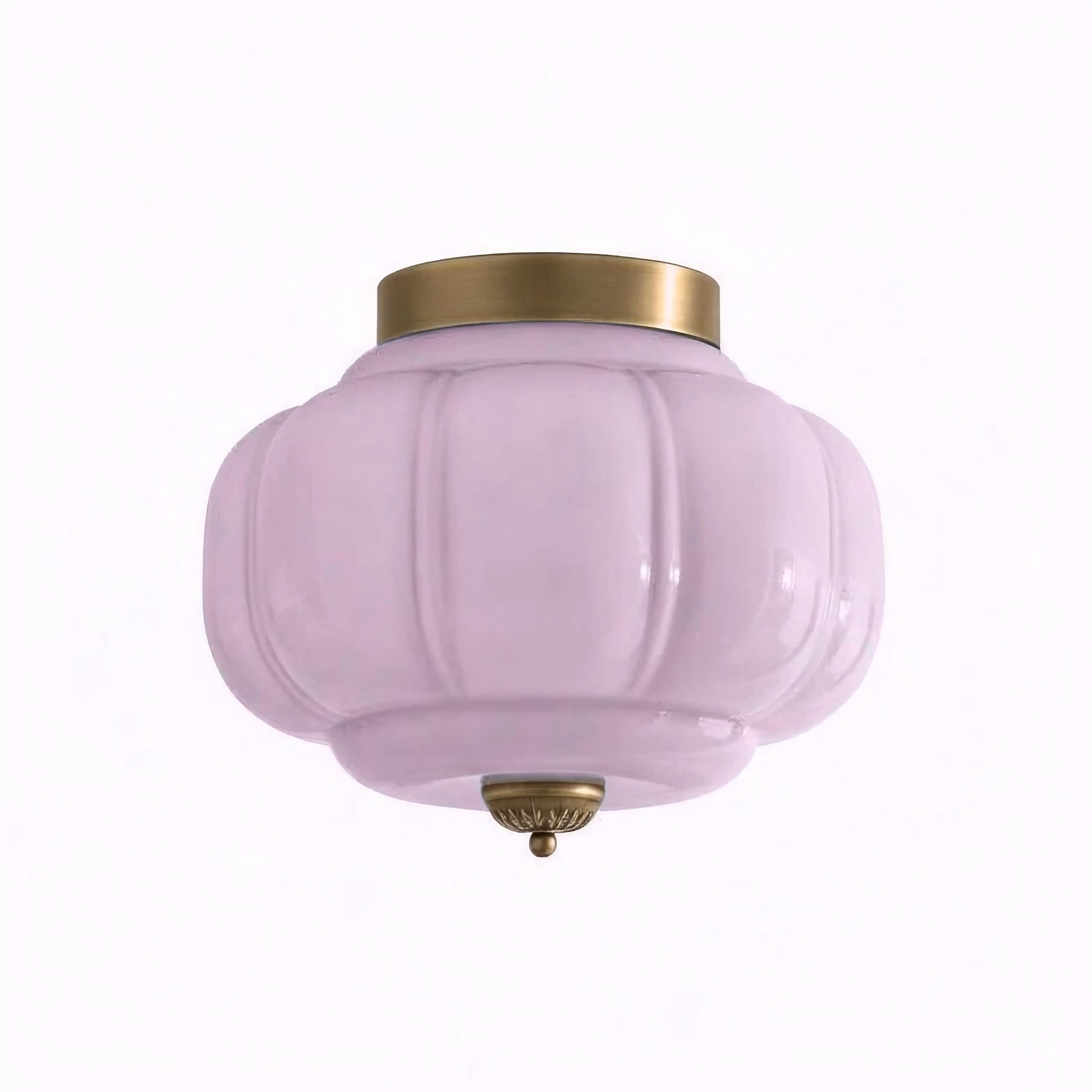 Ozita Retro Milk Glass Semi Flush Mount Eloise Ceiling Light
