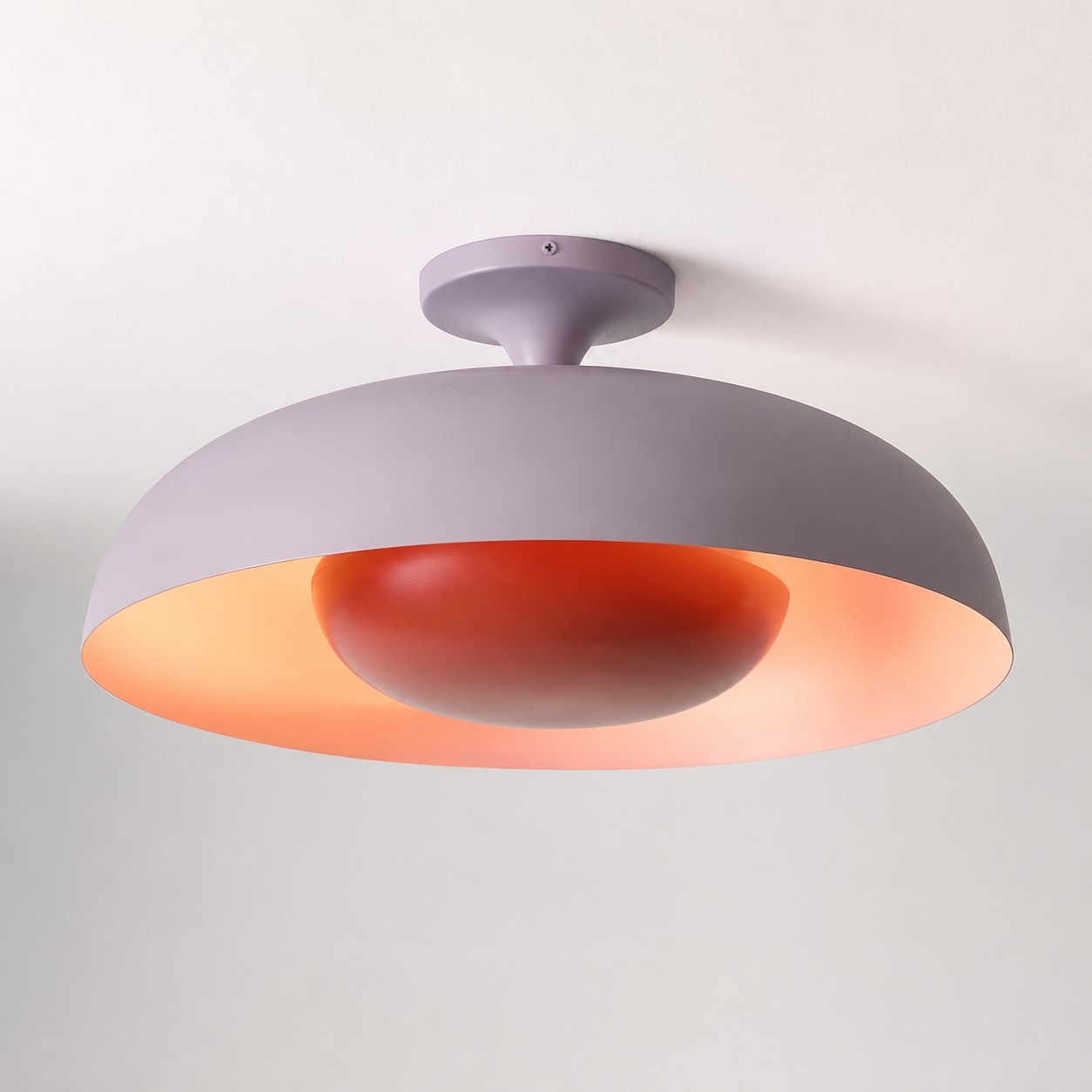 ‎Angelica Modern Yellow Metal Round Ceiling Light