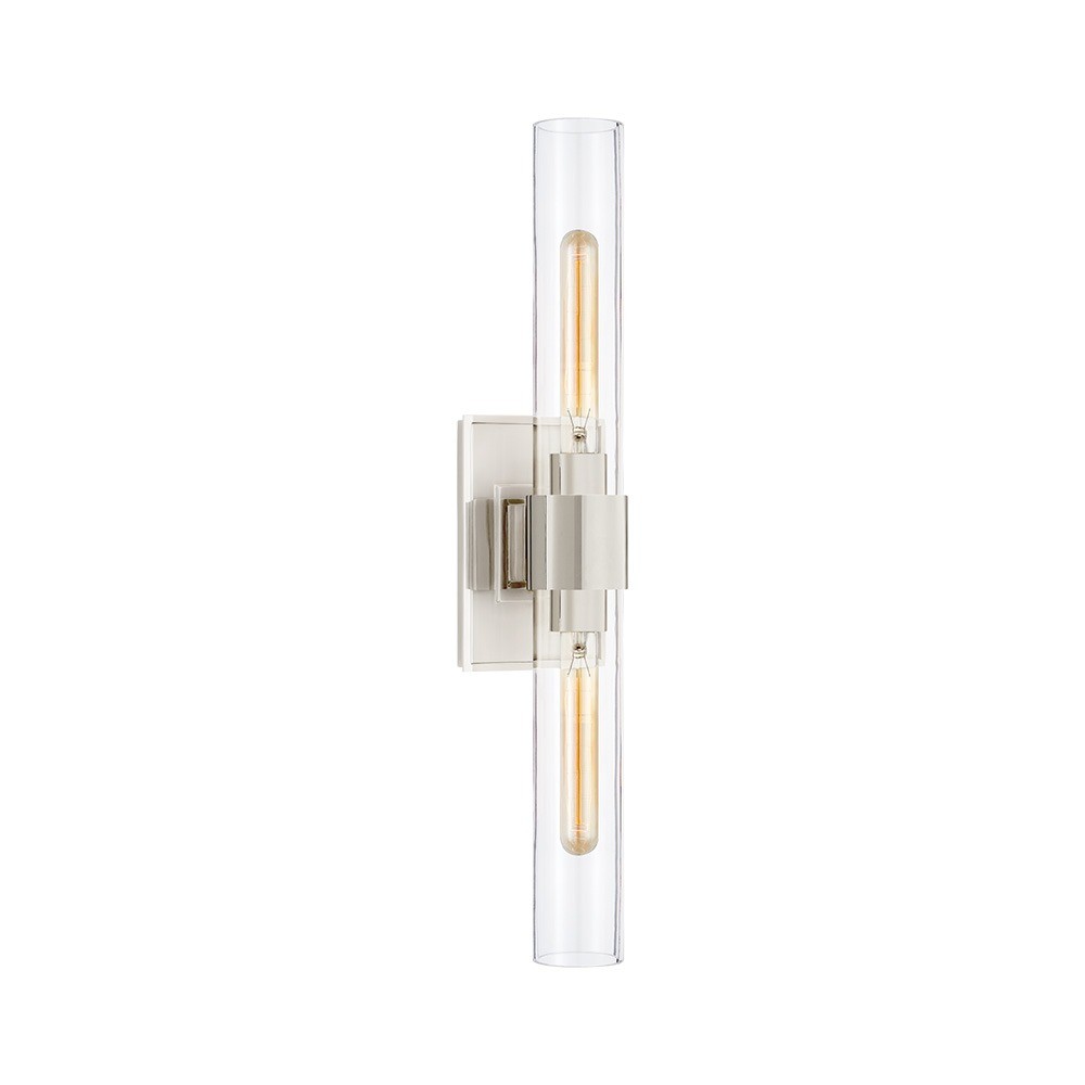 Zinnia Glass Tube Double Wall Mounted Light