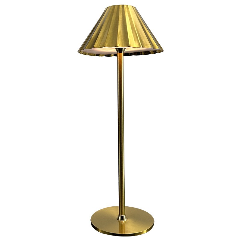 Heley Exquisite Brass Color Rechargeable Dimmable Cordless Table Lamp