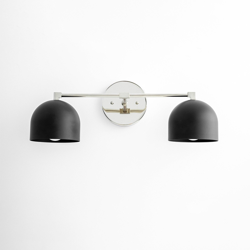 Astair Nordic Metal Deep Dome Vanity Wall Sconce in Rustic Brass