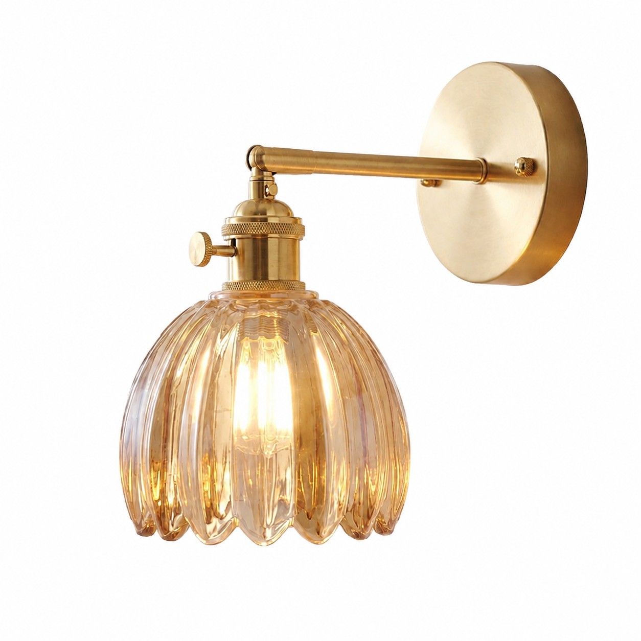 Elara Vintage Glass Tulip Sconce