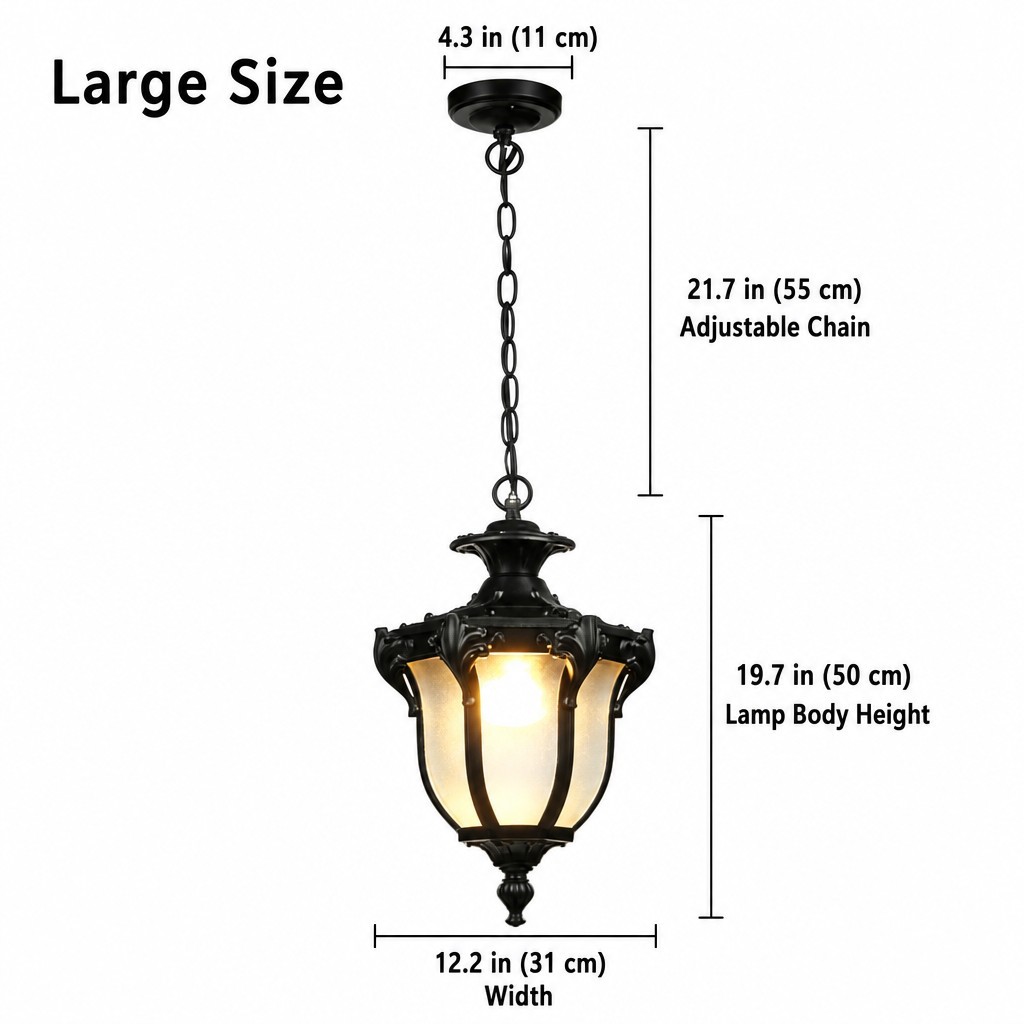 Malcolm Farmhouse Outdoor Porch Lantern Pendant Light