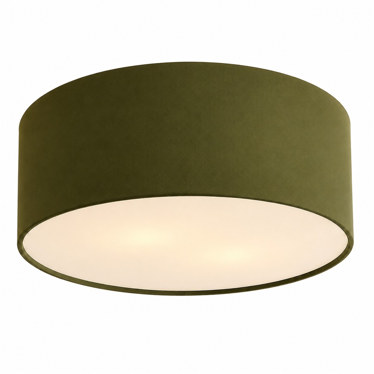 Toren Modern Linen Fabric Drum Flush Mount Ceiling Light