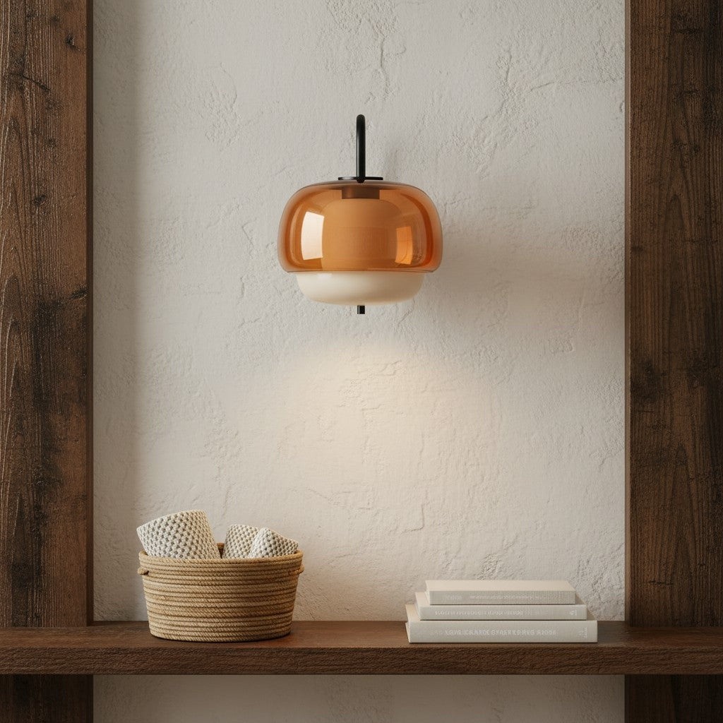 Jovynth Nordic Colorful Double-Layered Glass Wall Sconce