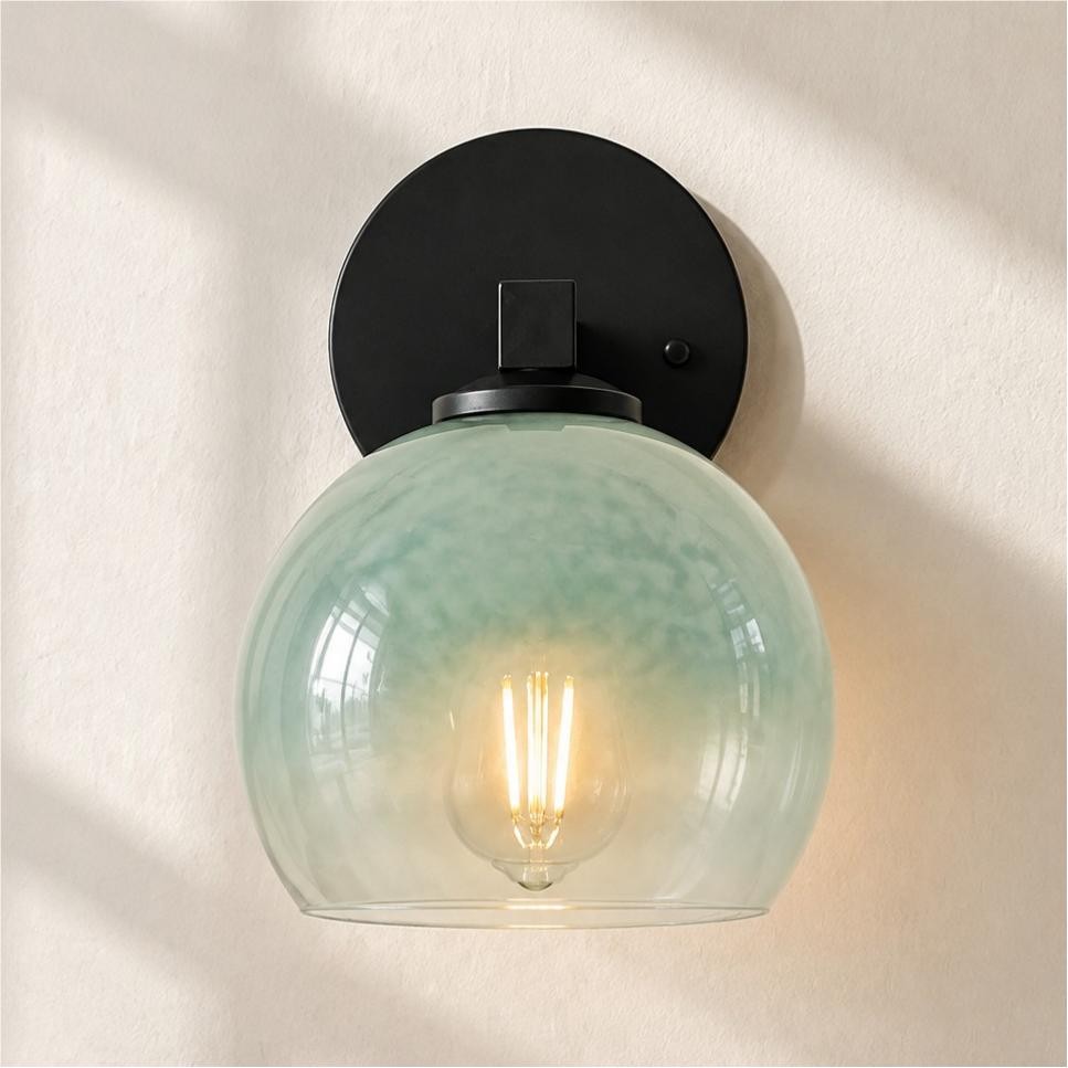 Conrad Vintage 3 Light Bellflower Glass Wall Sconce