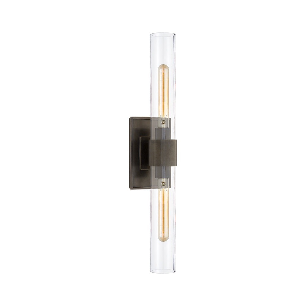 Zinnia Glass Tube Double Wall Mounted Light