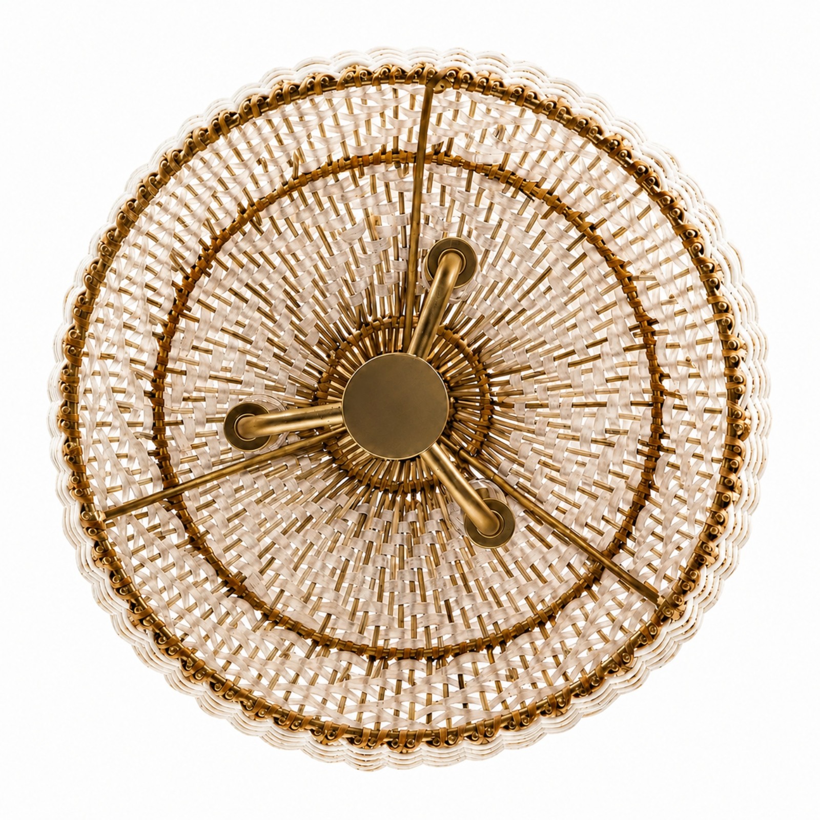 Taviel Coastal Woven Rattan Dome Pendant Light