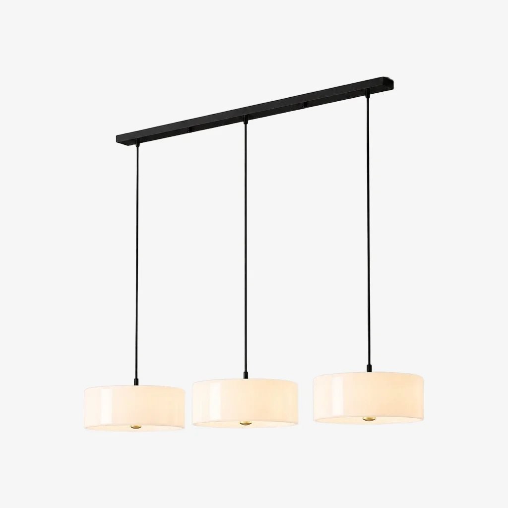 Xavier Modern Glossy Ceramic Drum Pendant Light