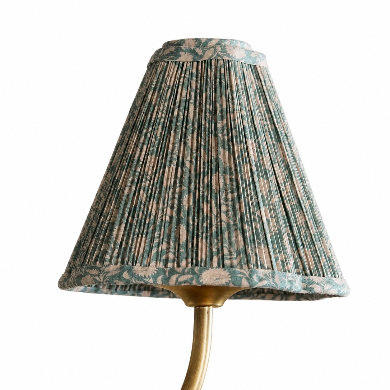 Mirelle French Country Style Pleated Floral Fabric Linear Four-Light Pendant Light