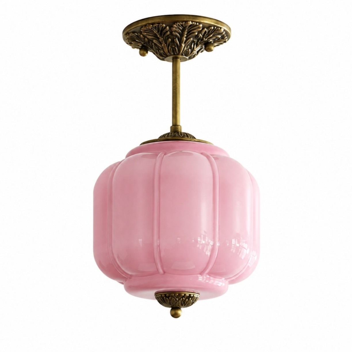 Conran Vintage Milk Glass Lantern Eloise Ceiling Light