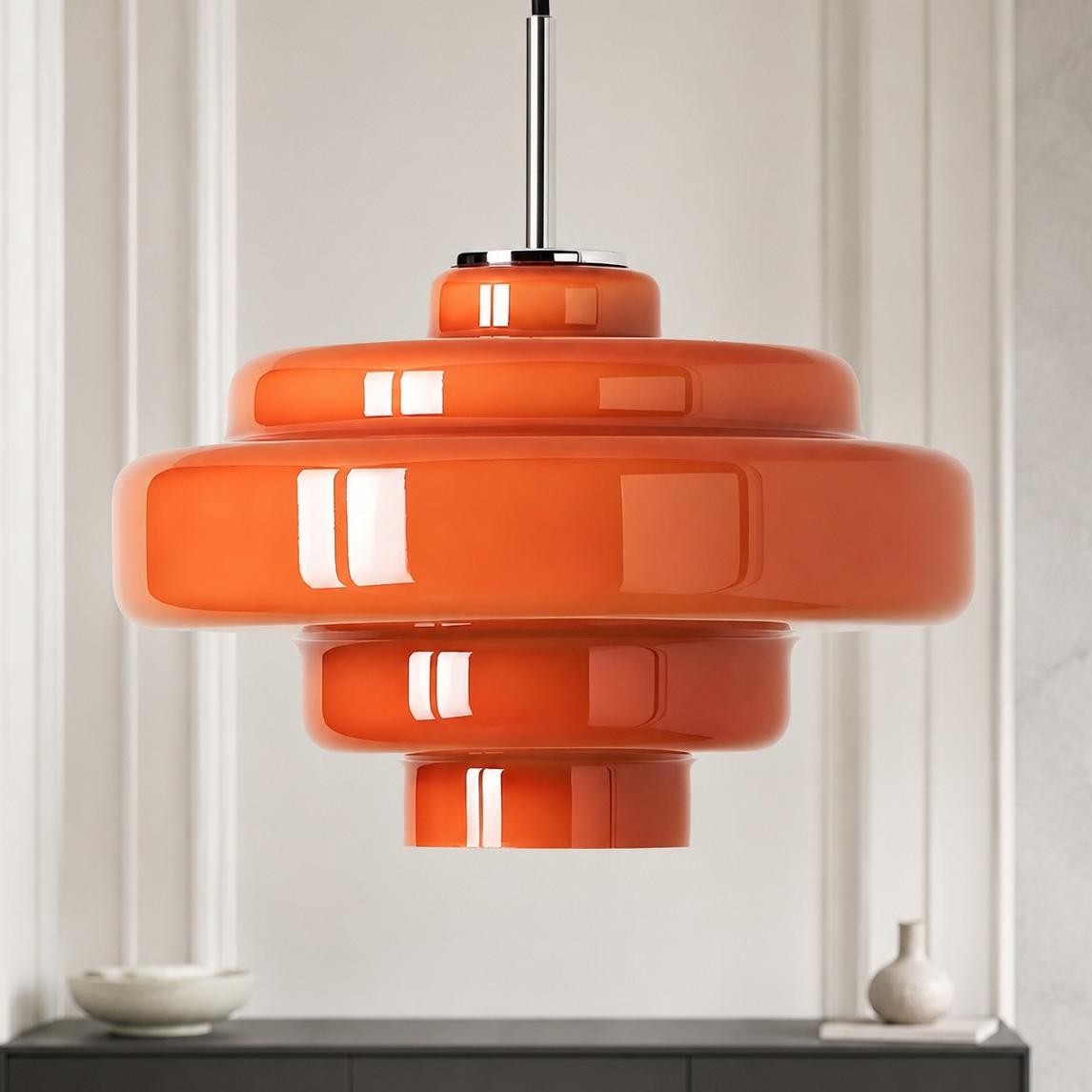 Yves Vintage Tiered Glass Pendant Light