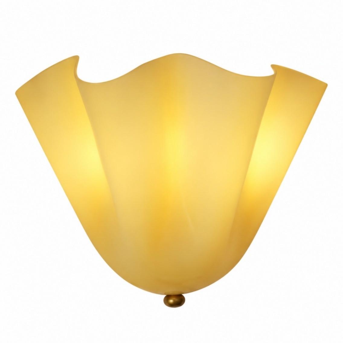 Kyrintha Mid-Century Skirt Shell Glass Fazzo Petalia Wall Sconce