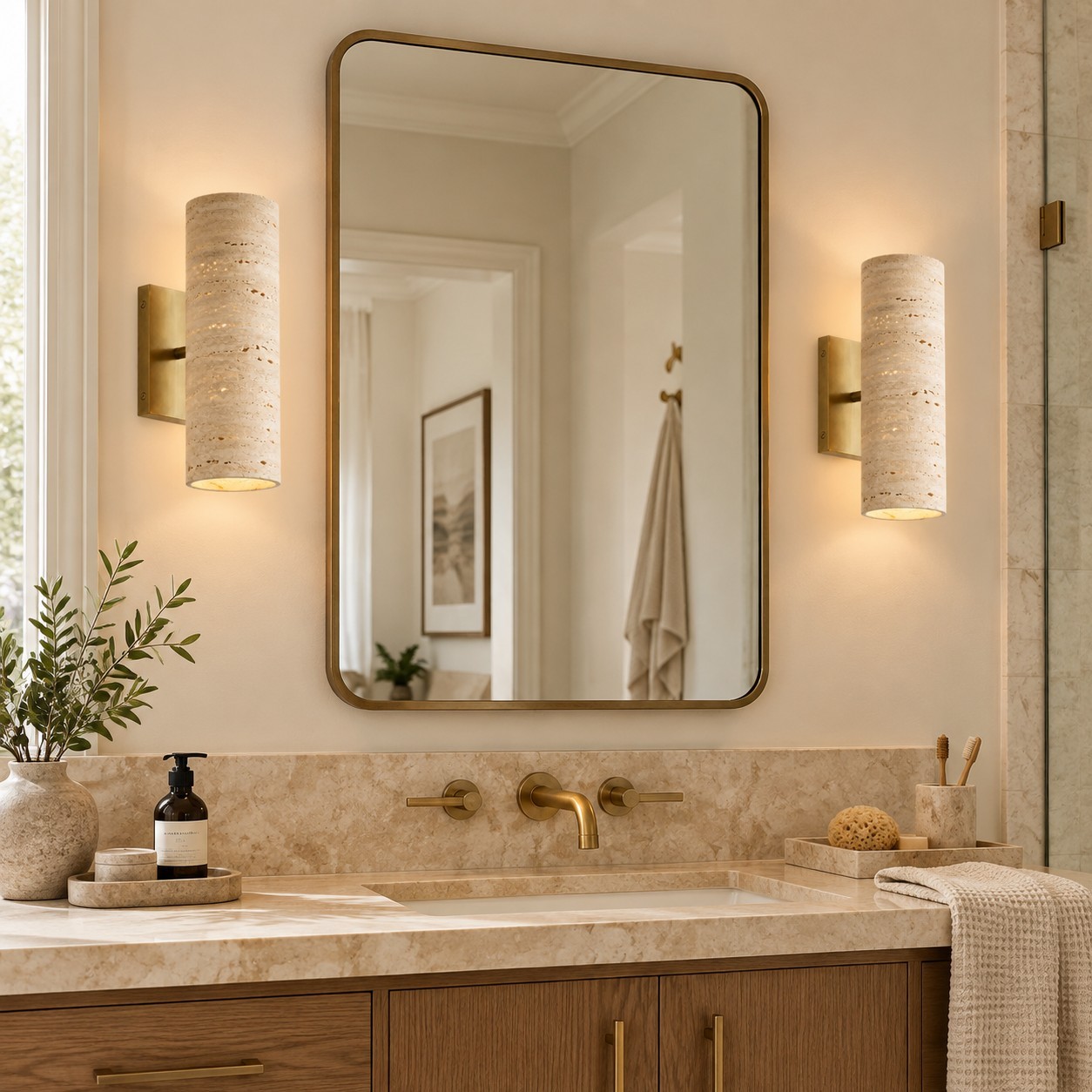 Yorix Modern Vertical Cylinder Tube Metal Finish Wall Light