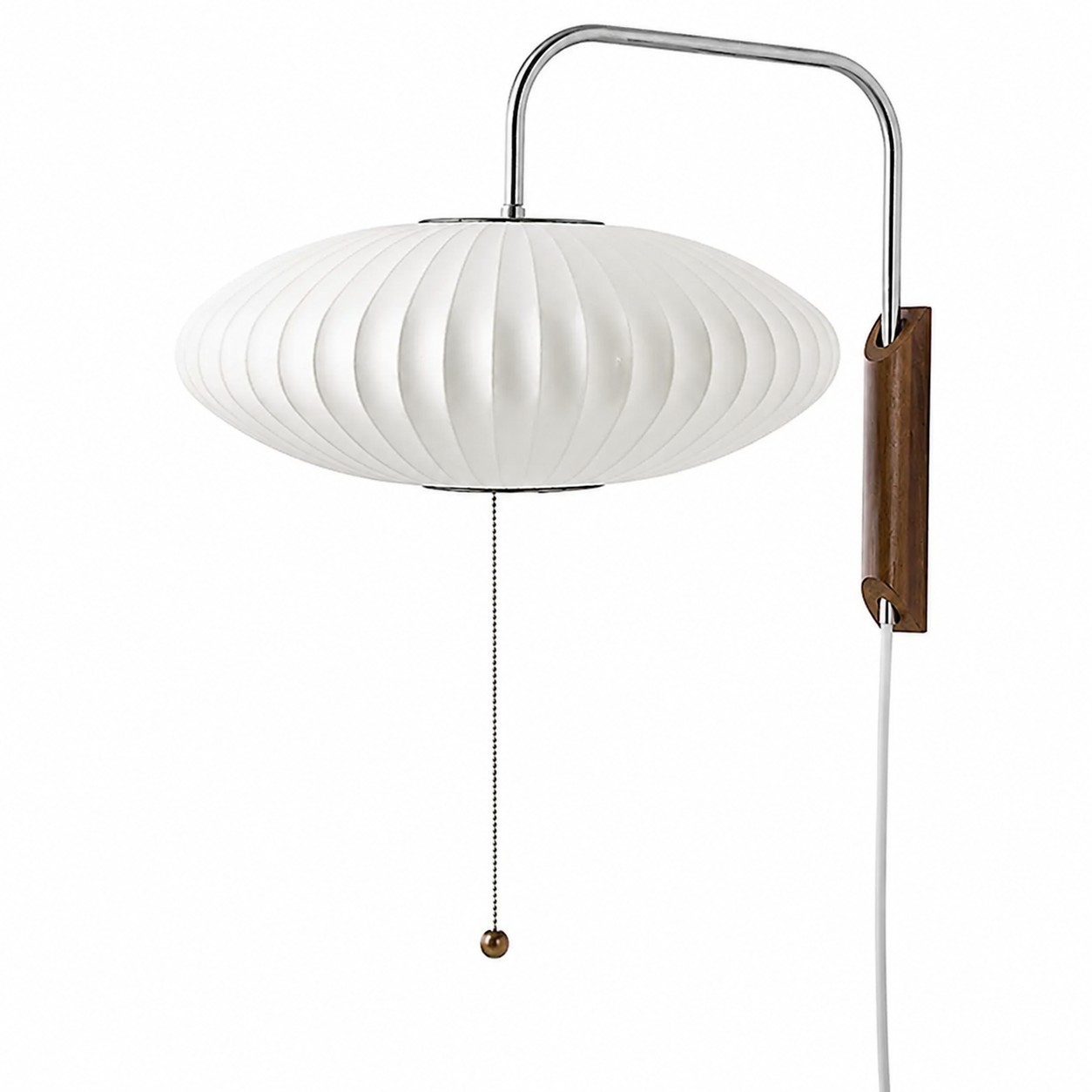Everett Wabi Sabi Fabric Ribbed Shade Plug In Wall Sconce
