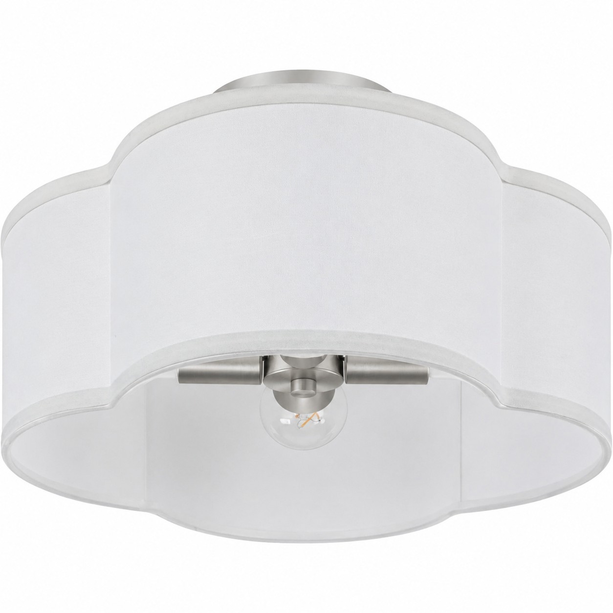 Lisi Modern Fabric Semi Flush Mount Ceiling Light