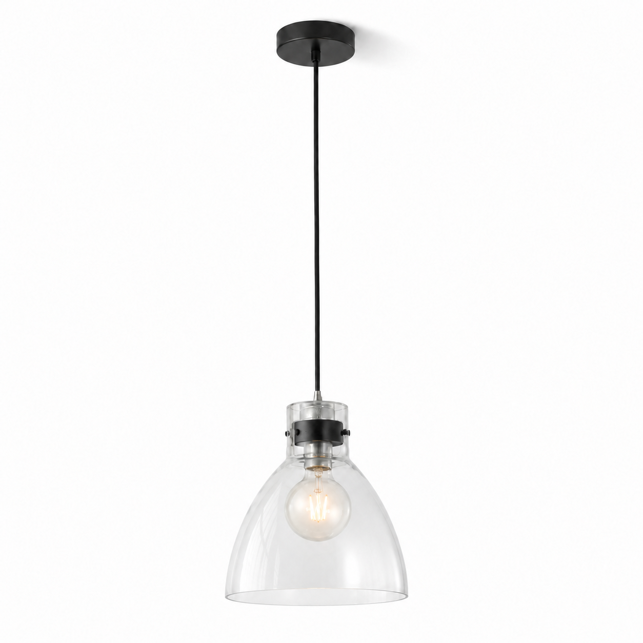 Stellan Vintage Glass Bell Pendant Light