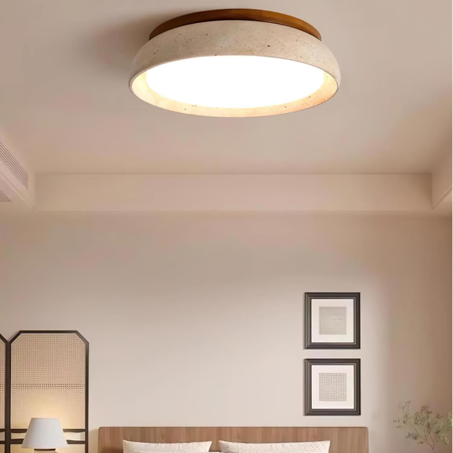 Nox Scandinavian Travertine Ceiling Light