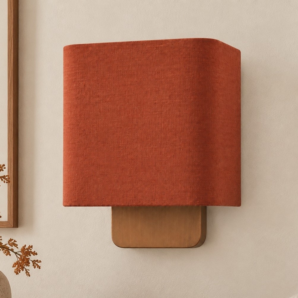Ondine Modern Linen Fabric Shade Wall Sconce