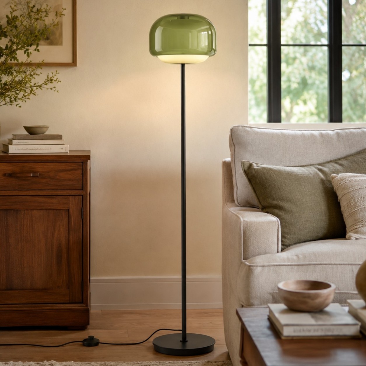 Eulalie Nordic Artistic Round Glass Floor Lamp