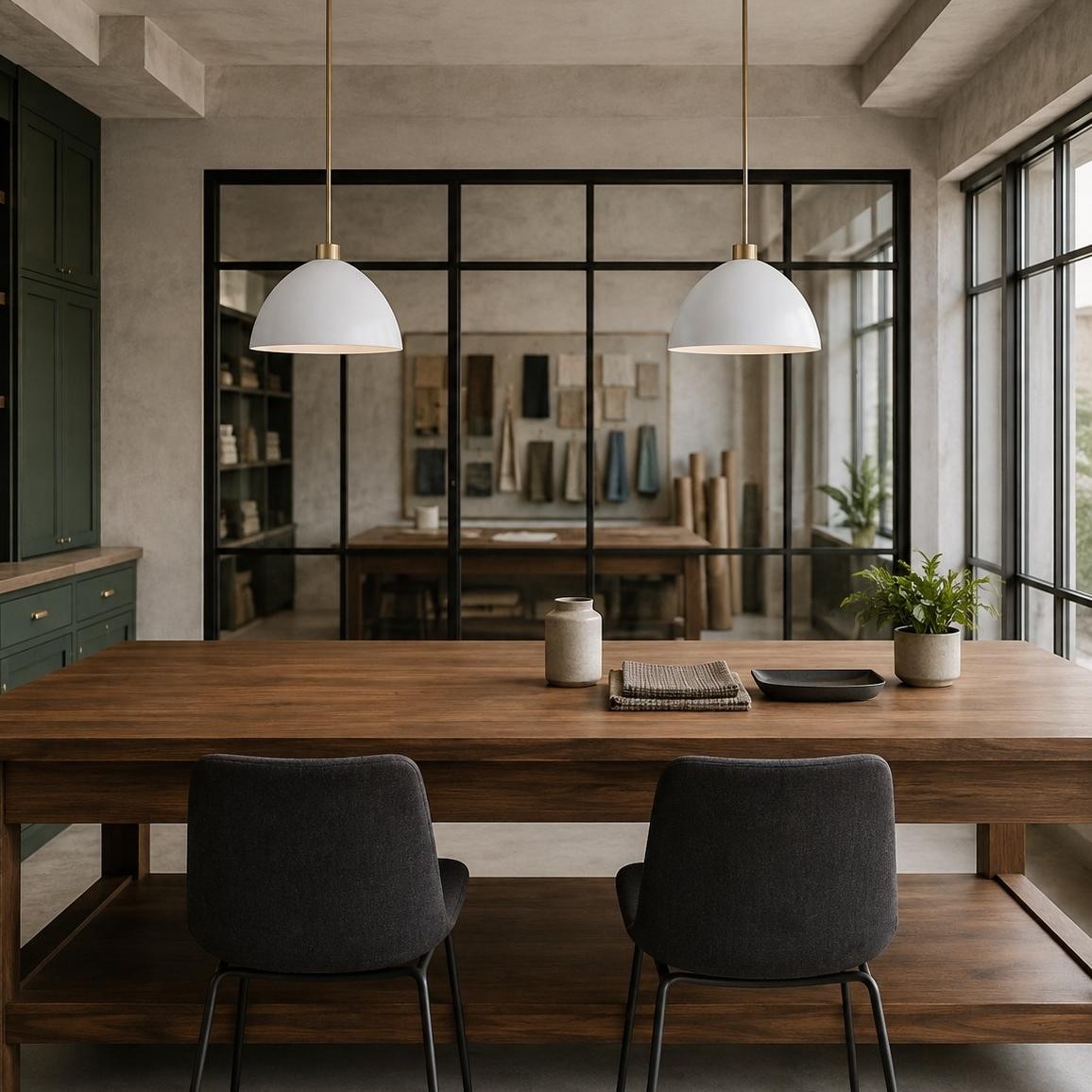 Ylarix ‎Minimalist Dome Metal Pendant Light