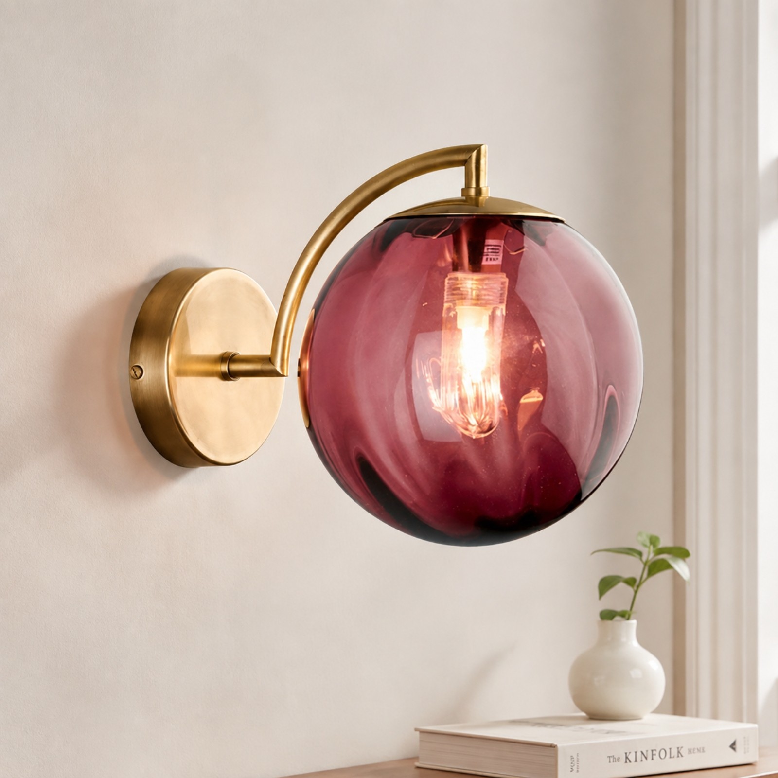 Soluna Modern Ball Glass Wall Sconce