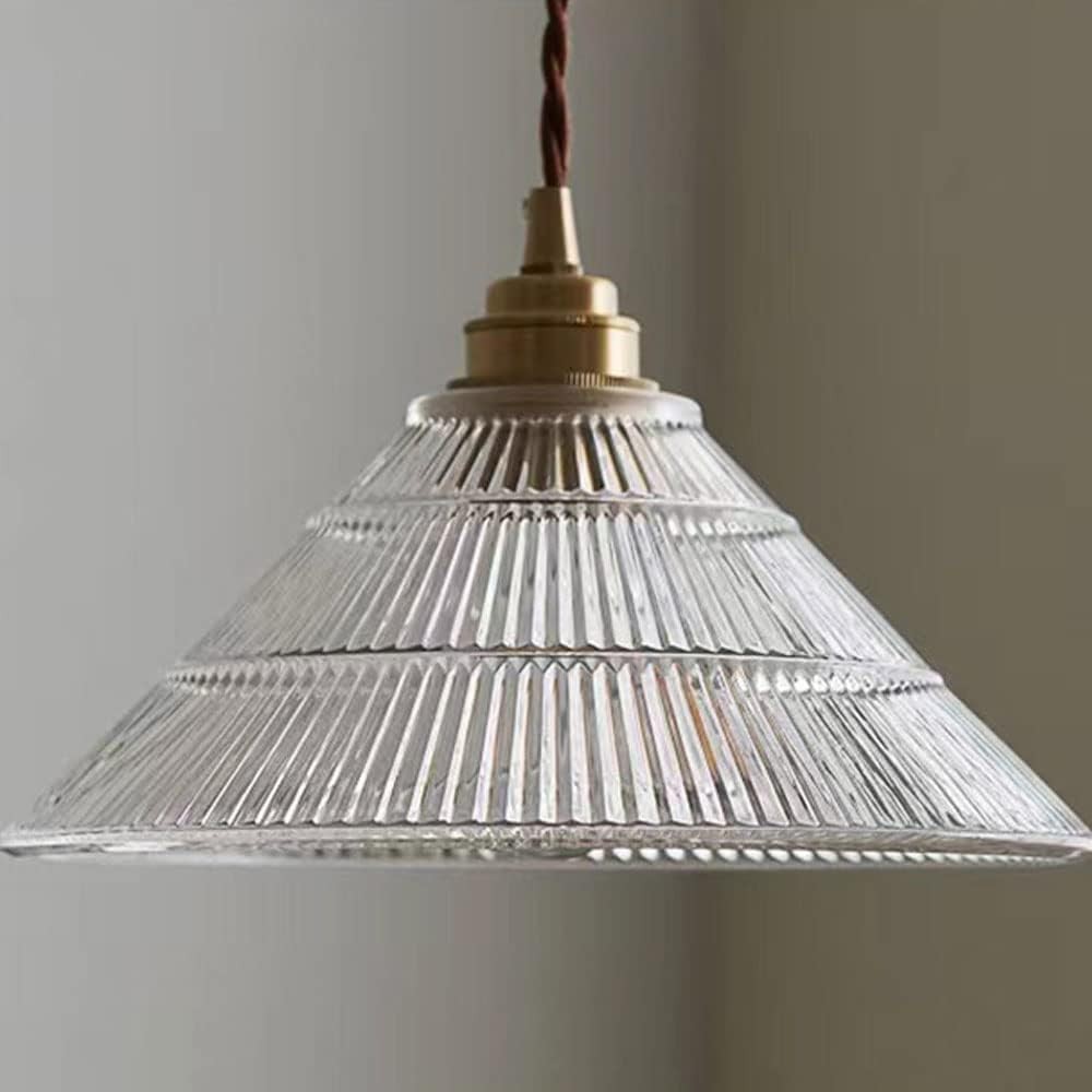 Draxith Retro Japanese Striped Stained Glass Droplight