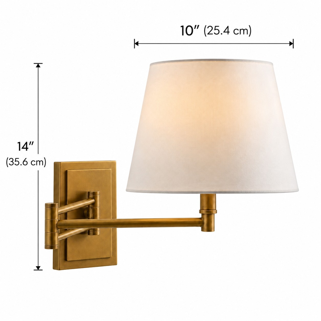 Lutyens Wabi-sabi Iron Swing Arm Fabric Wall Light
